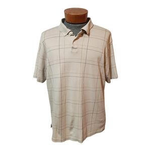 Beige Tasso Elba Windowpane Check Polo